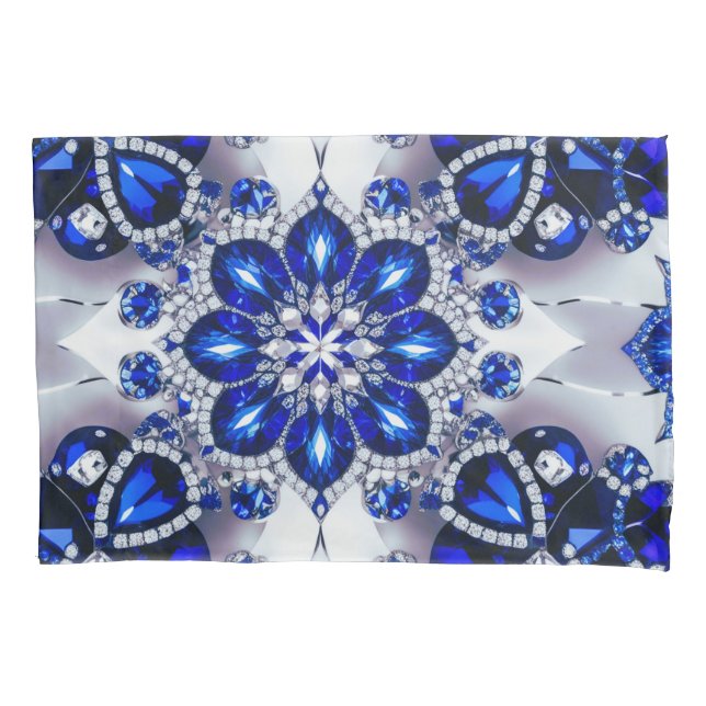 Single Pillowcase with Blue White Colours (Front)