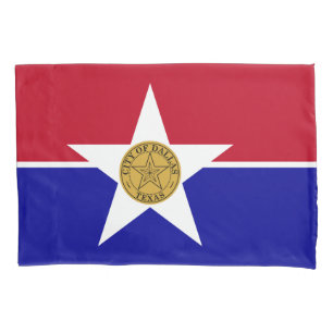 Single Pillowcase with flag of Dallas