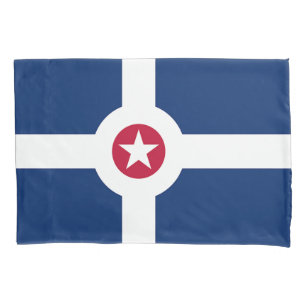 Single Pillowcase with flag of Indianapolis