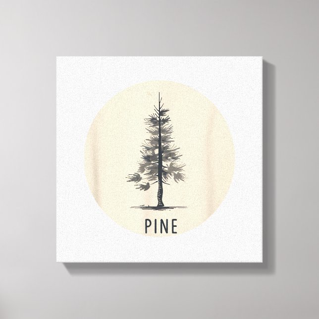 Single Pine Tree Outfit Canvas Print (Front)