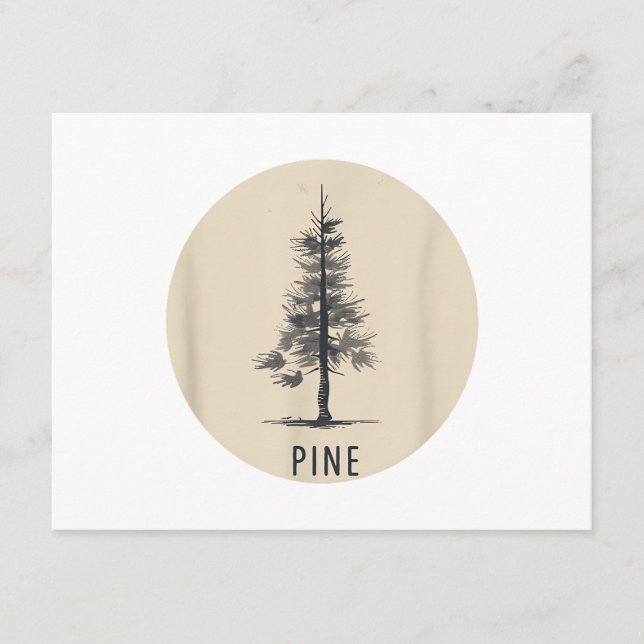 Single Pine Tree Outfit Enclosure Card (Front)