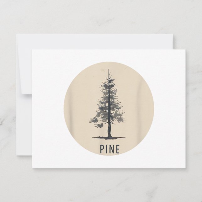 Single Pine Tree Outfit Holiday Card (Front)