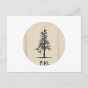 Single Pine Tree Outfit Holiday Postcard