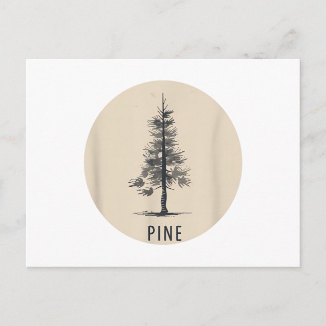 Single Pine Tree Outfit Holiday Postcard (Front)