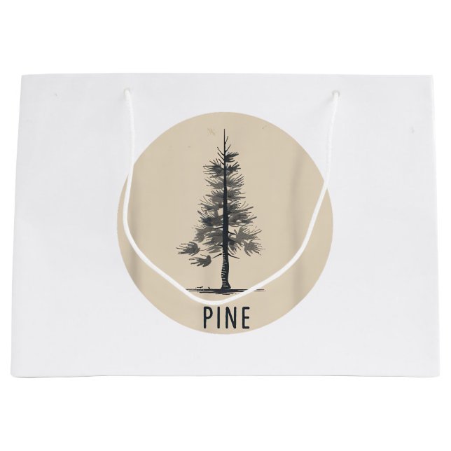 Single Pine Tree Outfit Large Gift Bag (Front)