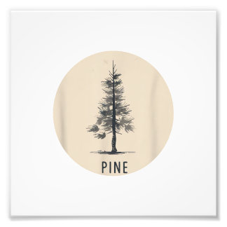 Single Pine Tree Outfit Photo Print