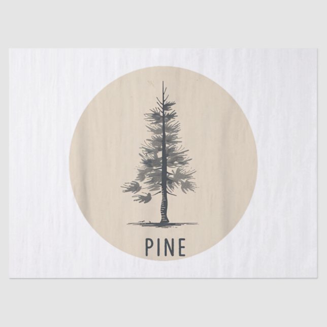 Single Pine Tree Outfit Tissue Paper (Front)