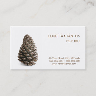 Single pinecone business card