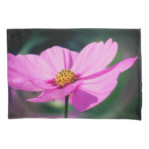 Single Pink Cosmos Flower Pillowcase