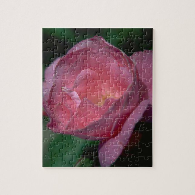 Single Pink Rose Blossom Jigsaw Puzzle (Vertical)