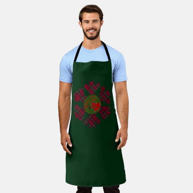 Single Plaid Snowflake Apron (Worn)
