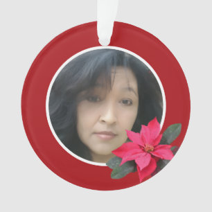 Single Poinsettia Design Ornament