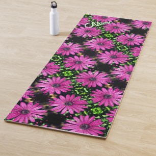 Single Purple African Daisy Flower Personalised Yoga Mat