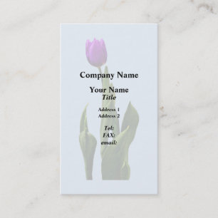 Single Purple Tulip Business Card