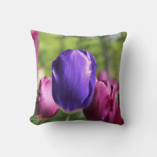 Single Purple Tulip Cushion