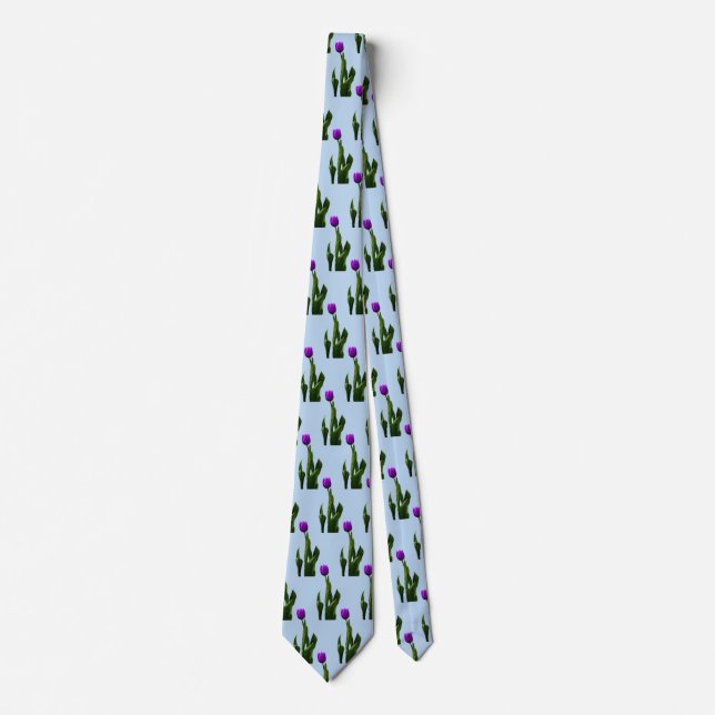 Single Purple Tulip Tie (Front)