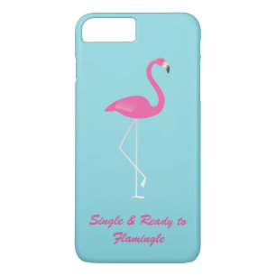 Single & Ready to Flamingle iPhone 7 teal iPhone 8 Plus/7 Plus Case