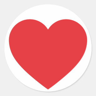 Single Red Heart Stickers