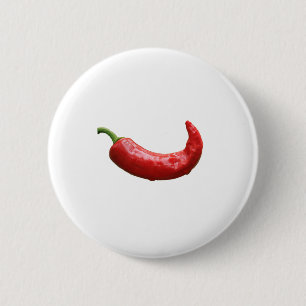 Single Red Hot Chilli Pepper 6 Cm Round Badge