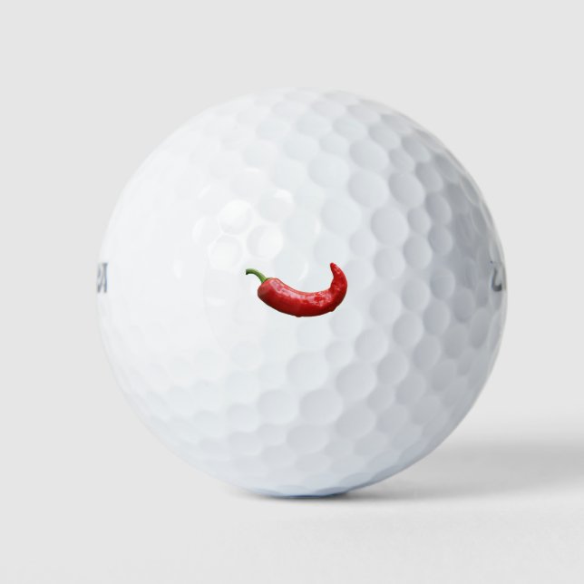 Single Red Hot Chilli Pepper Golf Balls (Front)