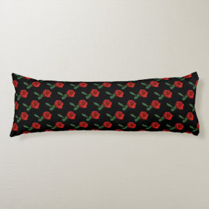 Single Red Rose Body Pillow