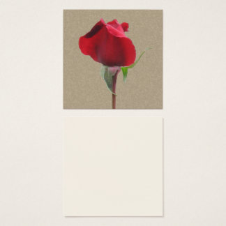 Single red rose bud