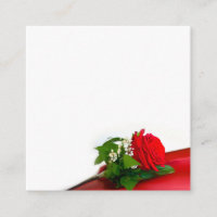 Single Red Rose – Floral White Background