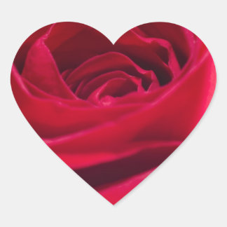 Single Red Rose Heart Sticker
