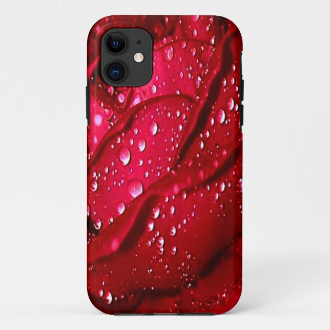 Single Red Rose in the Rain iPhone SE/5/5s Case (Back)