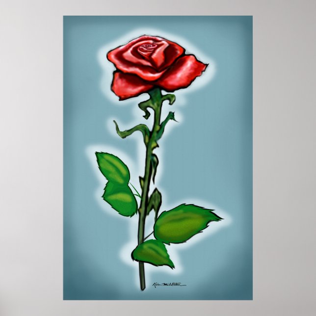 Single Red Rose Print (Front)