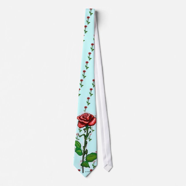Single Red Rose Tie (Front)