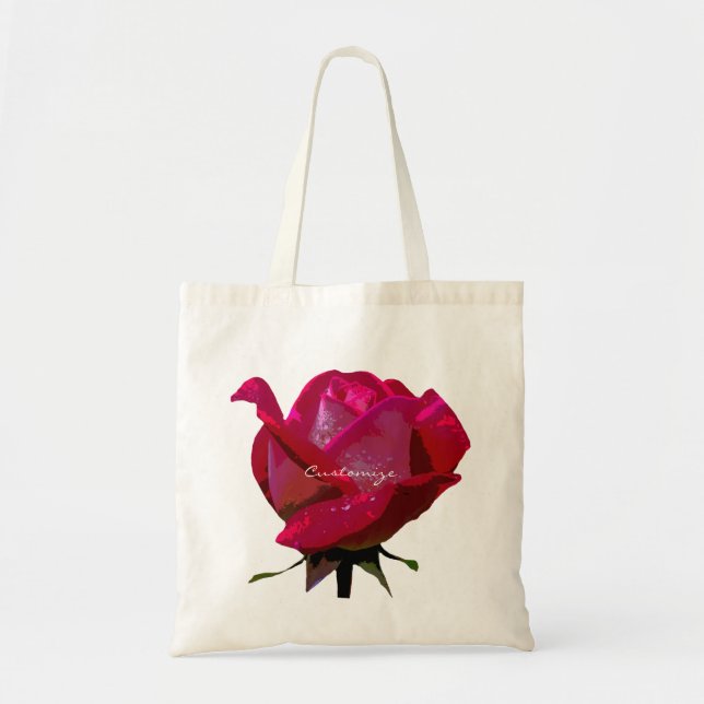 single red rose tote bag (Front)