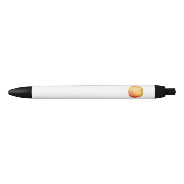 Single ripe apple black ink pen (Front)