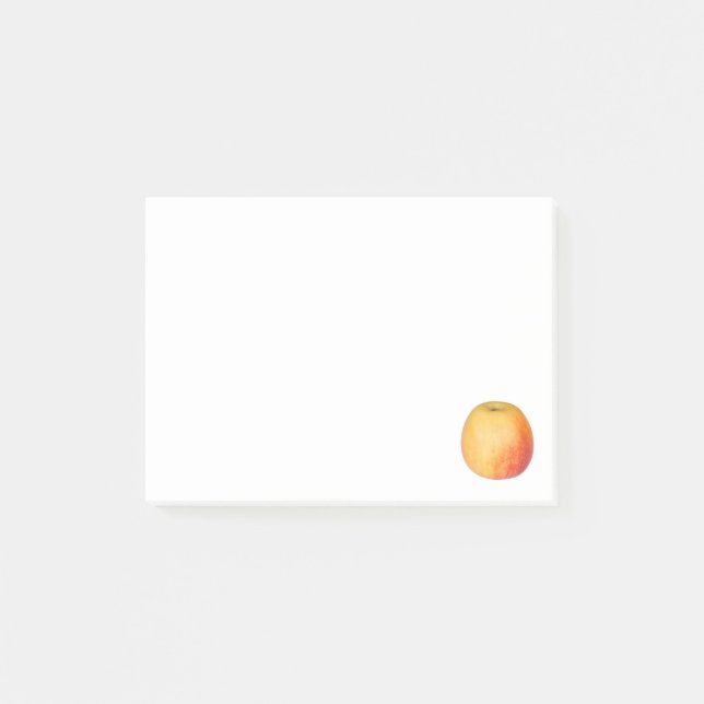 Single ripe apple post-it notes (Front)
