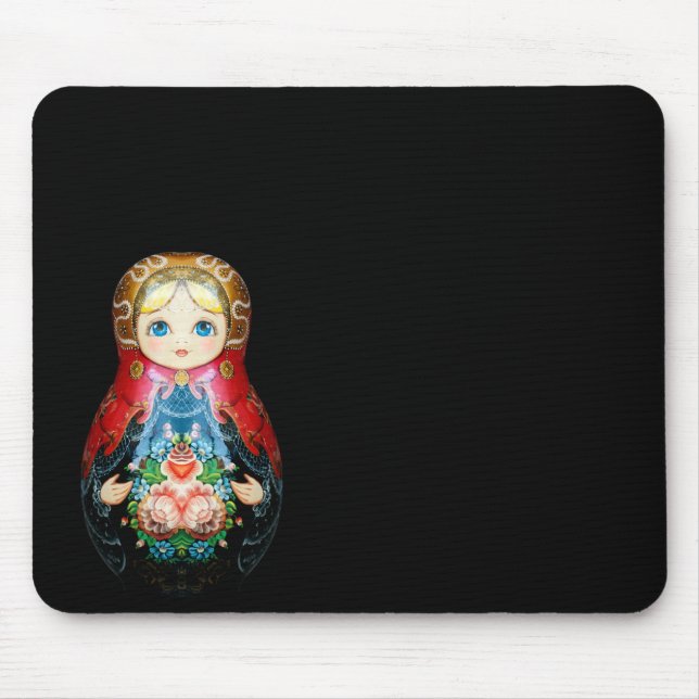 Single Russian doll Mouse Mat (Front)