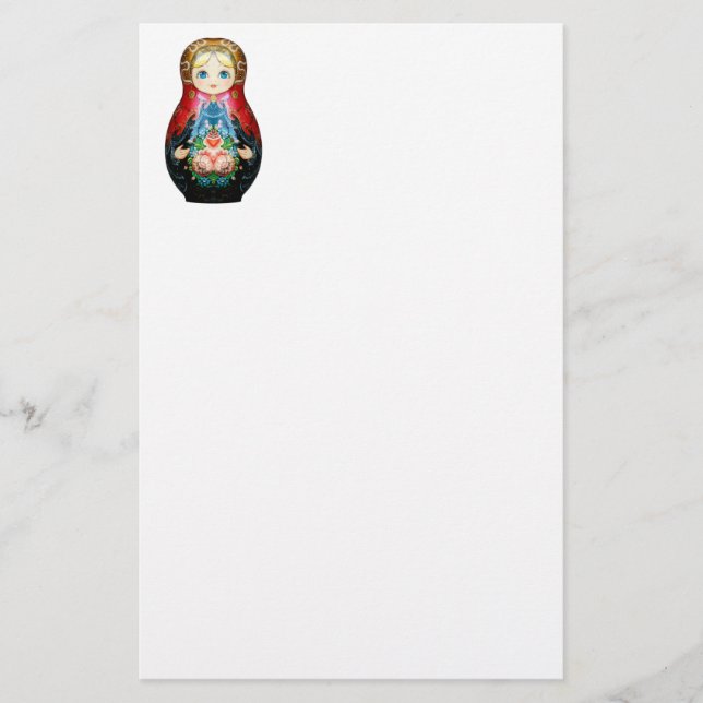 Single Russian doll Stationery (Front)