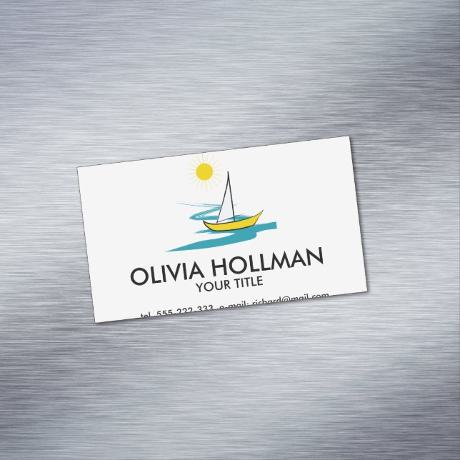 Single sailboat 	Magnetic business card (In Situ)