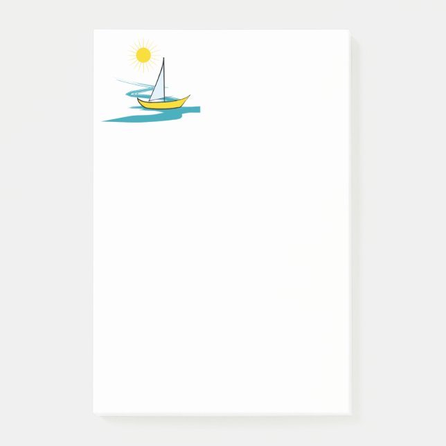 Single sailboat post-it notes (Front)