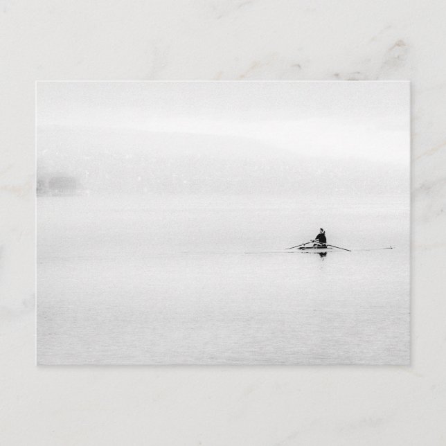 Single Scull Minimalism  Holiday Postcard (Front)