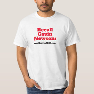 Single sided Recall Gavin Newsom T-Shirt
