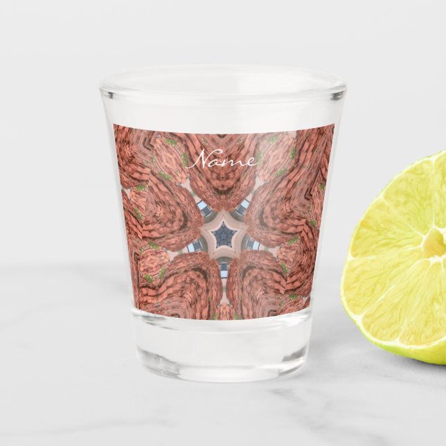 Single Star Abstract Design Thunder_Cove Shot Glass (Front)