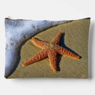 Single Starfish on Beach Accessory Pouch