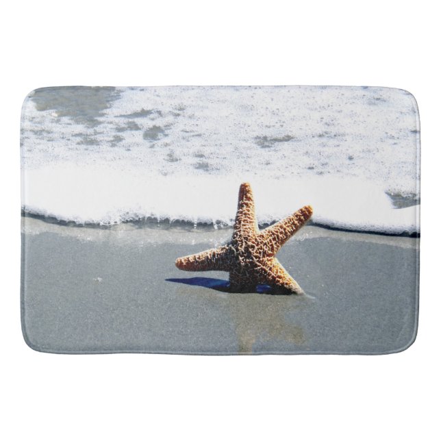 Single Starfish Washed Ashore Bath Mat (Front)