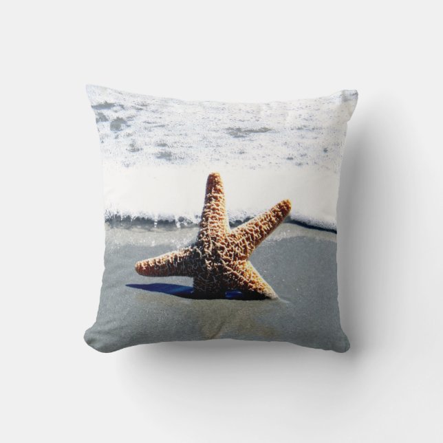 Single Starfish Washed Ashore Cushion (Front)