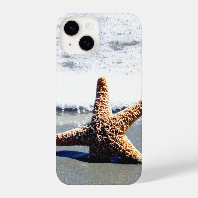 Single Starfish Washed Ashore Jigsaw Puzzle iPhone Case (Back)