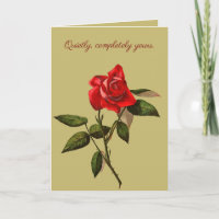 Single Stem Red Rose Isolated Vector Art
