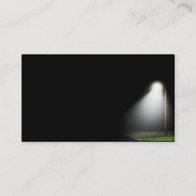 Single street light at night - business card (Front)