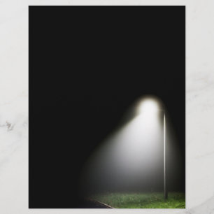 Single street light at night - flyer