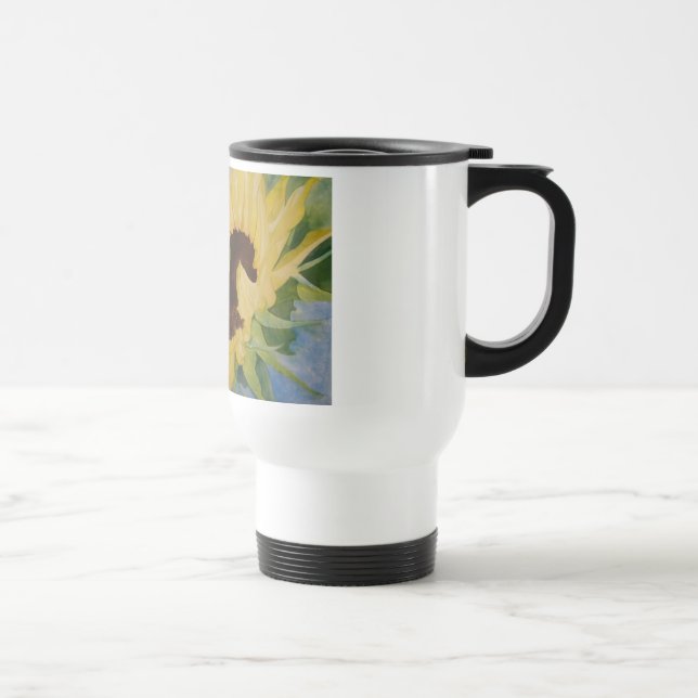 single sunflower travel mug (Right)