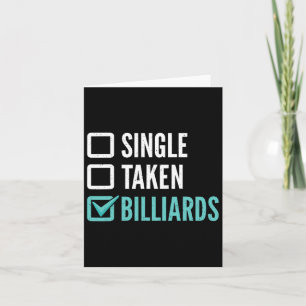 Single Taken Billiards Pool Billiards Card
